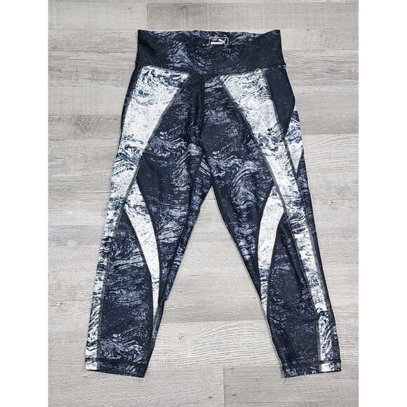 PUMA Explosive Women's Black/White Nature Print Leggings Szs XSmall - Picture 1 of 7